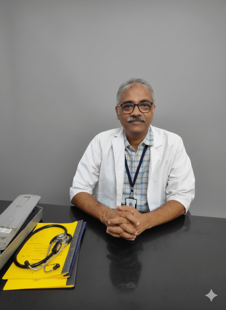 Dr. T. V. Manoj Wariyar is a highly respected Ayurvedic physician with over 25 years of clinical experience, specializing in Psychiatry, ENT, and General Medicine. An alumnus of Venkitramana Ayurveda College, Chennai, he began his illustrious journey with the renowned Kottakkal Arya Vaidyasala and Ashtanga Ayurveda, Trichy, where he gained deep expertise in classical Ayurvedic therapies and holistic healthcare.